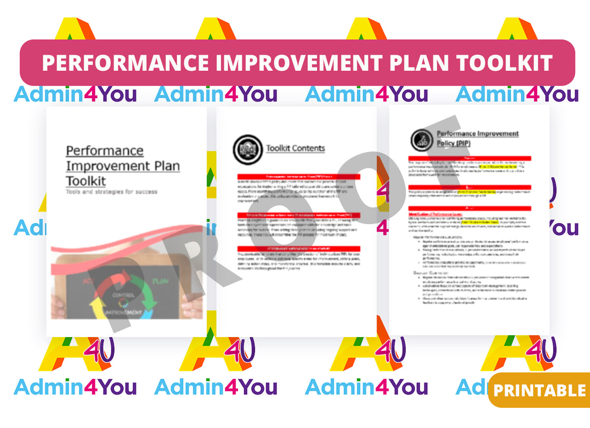 Pip Process Performance Improvement Plan (PIP) – Admin For You