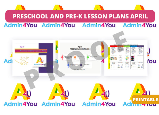 April Preschool and Pre-K Lesson Plans Bundle