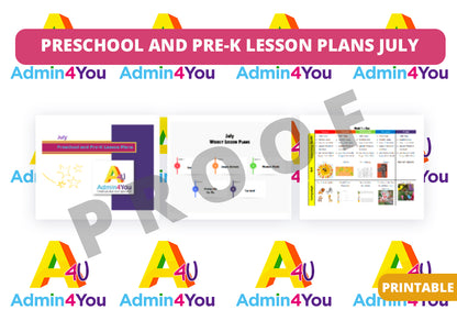 July Preschool and Pre-K Lesson Plans