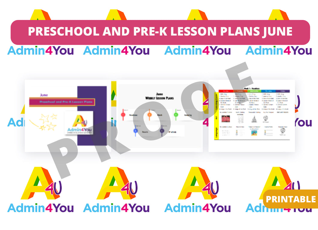 June Preschool and Pre-K Lesson Plans