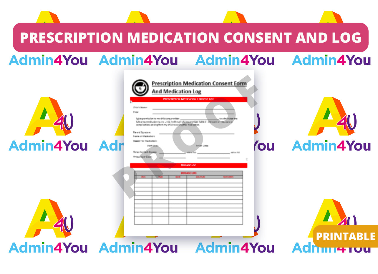 Prescription Medication Consent and Log