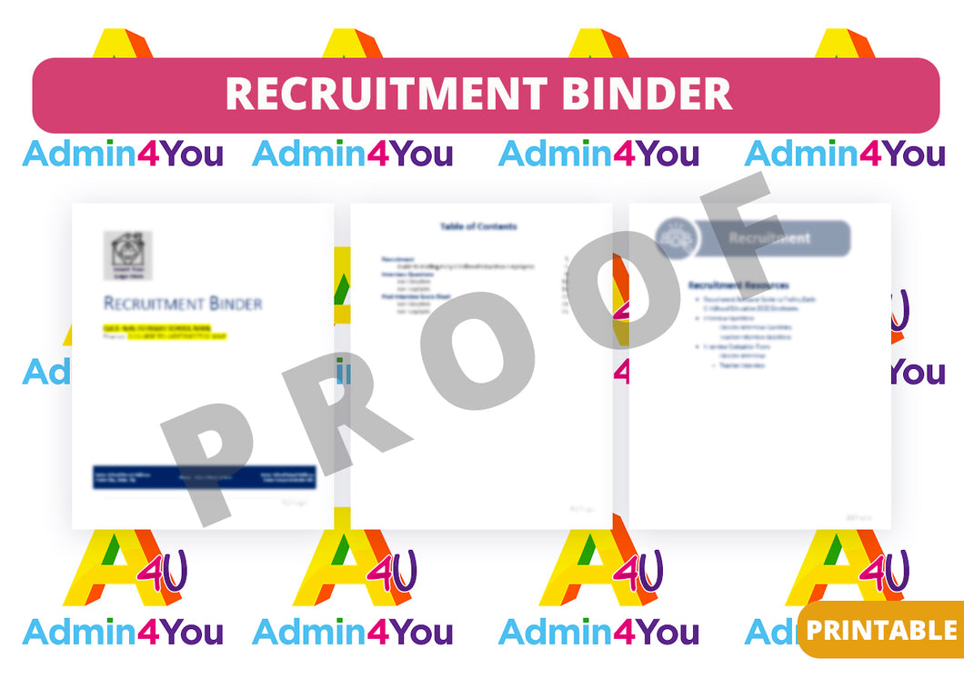 Recruitment Binder