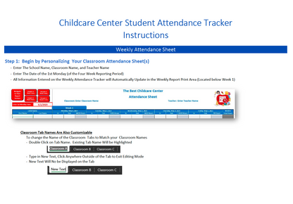 Student Attendance Tracker - 6 Classrooms or Fewer