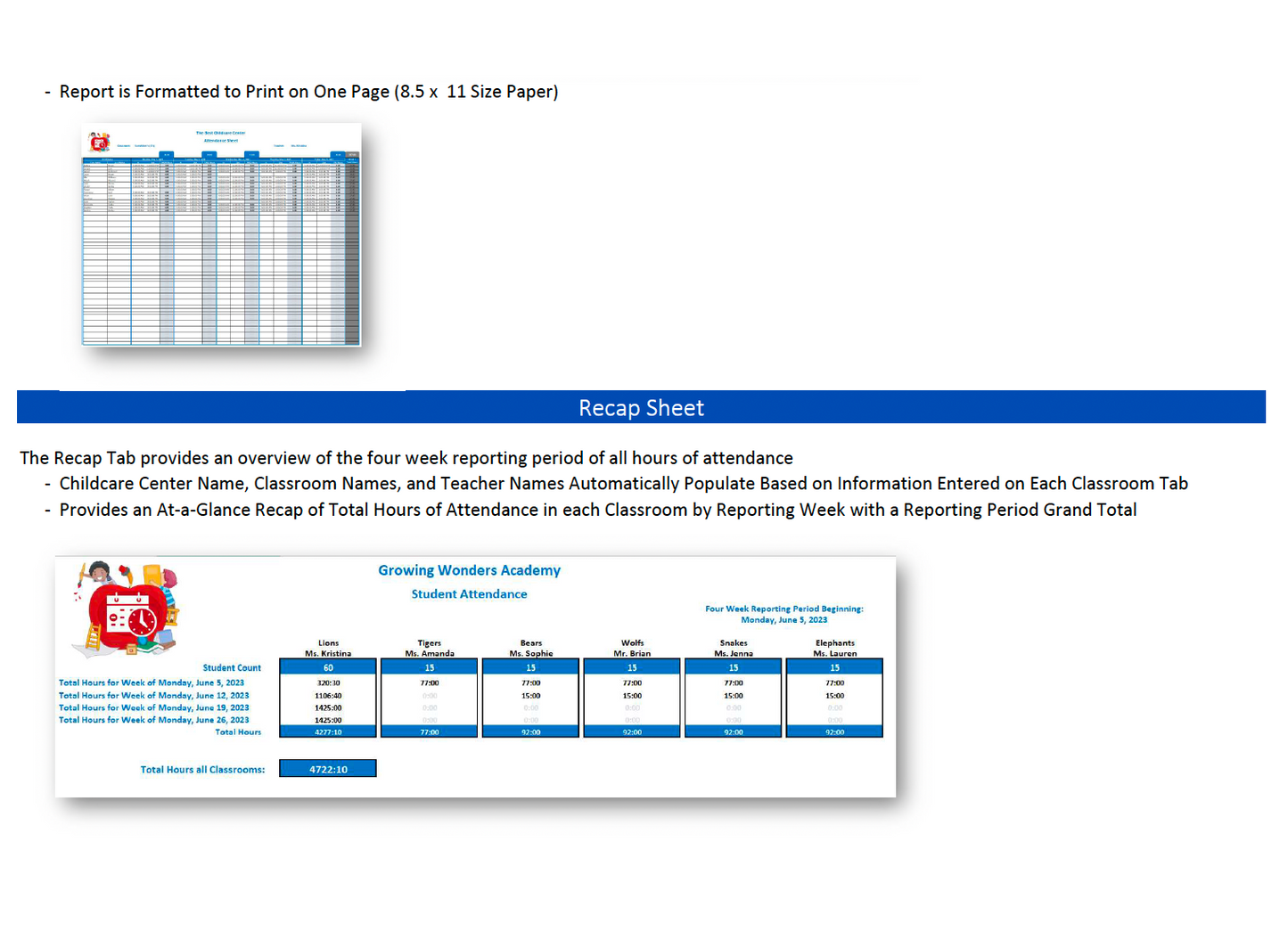 Student Attendance Tracker - 6 Classrooms or Fewer