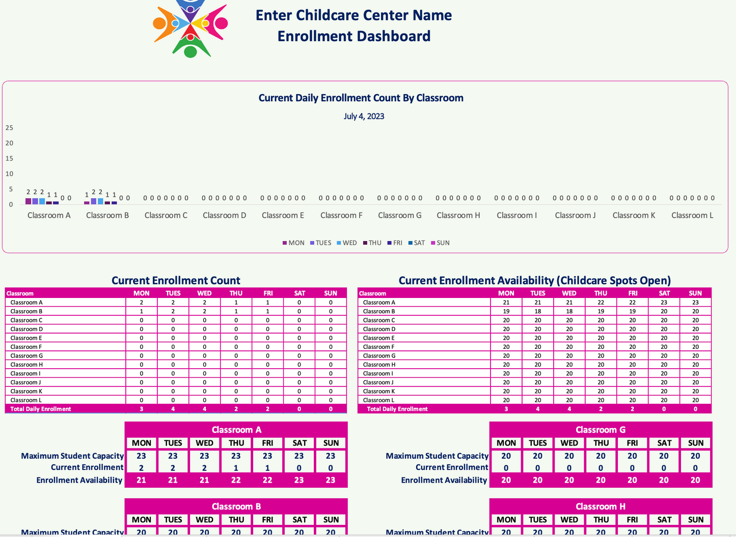 Childcare Enrollment Tracker