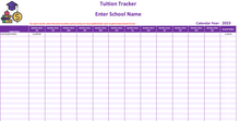 Load image into Gallery viewer, Childcare Tuition Tracker - Monthly Rates
