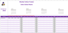 Load image into Gallery viewer, Childcare Tuition Tracker - Weekly Rates
