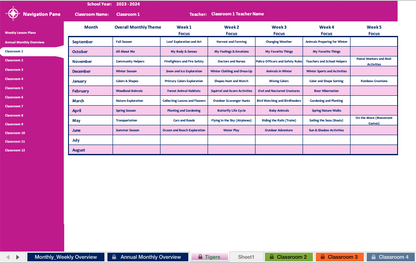 Lesson Plan Organizer Workbook