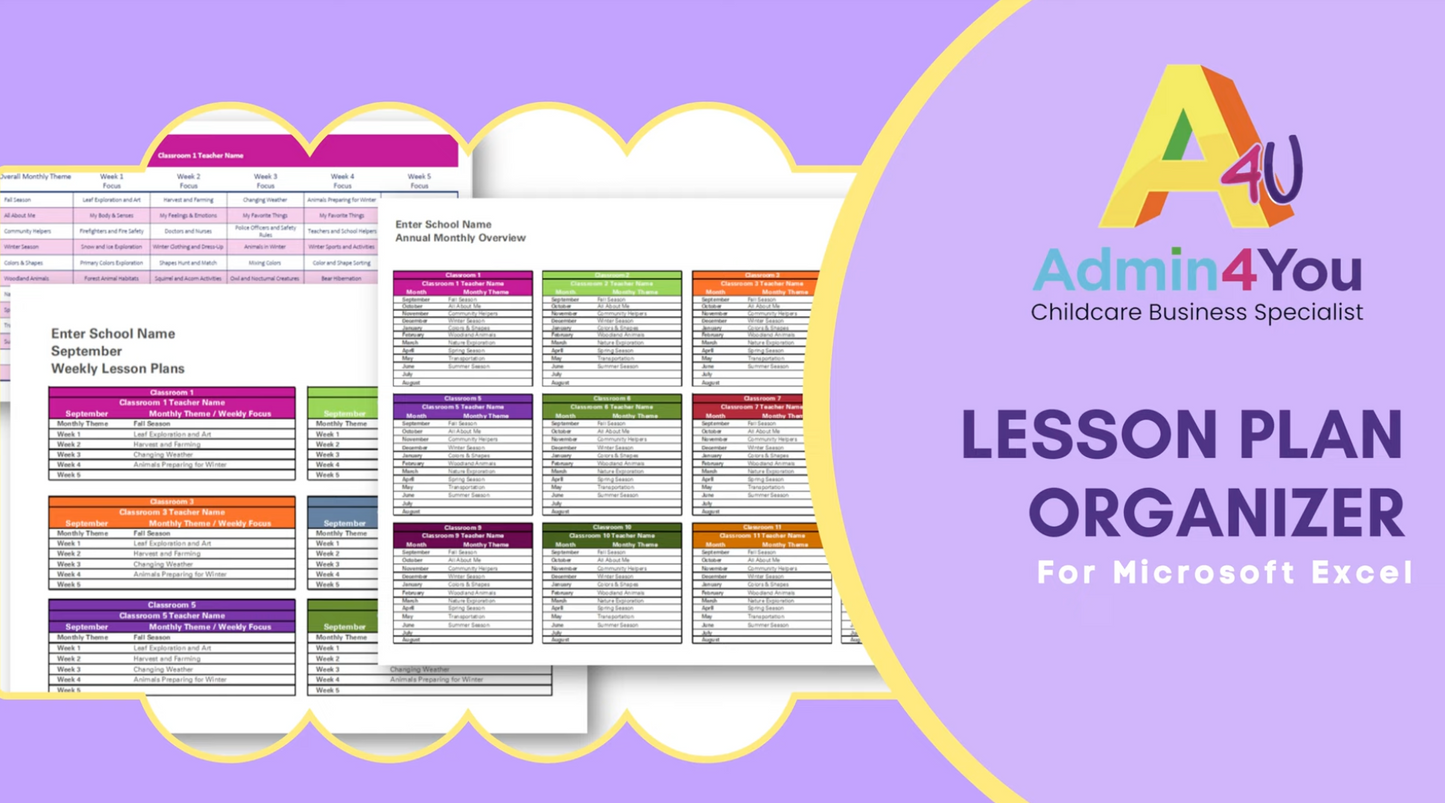 Lesson Plan Organizer Workbook