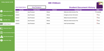 Student Documentation Tracker