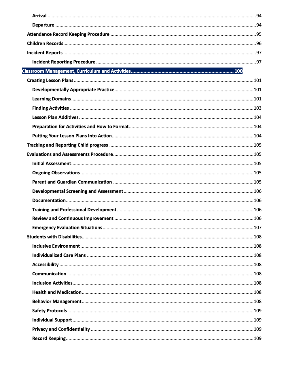 Standard Operating Procedures (SOP)