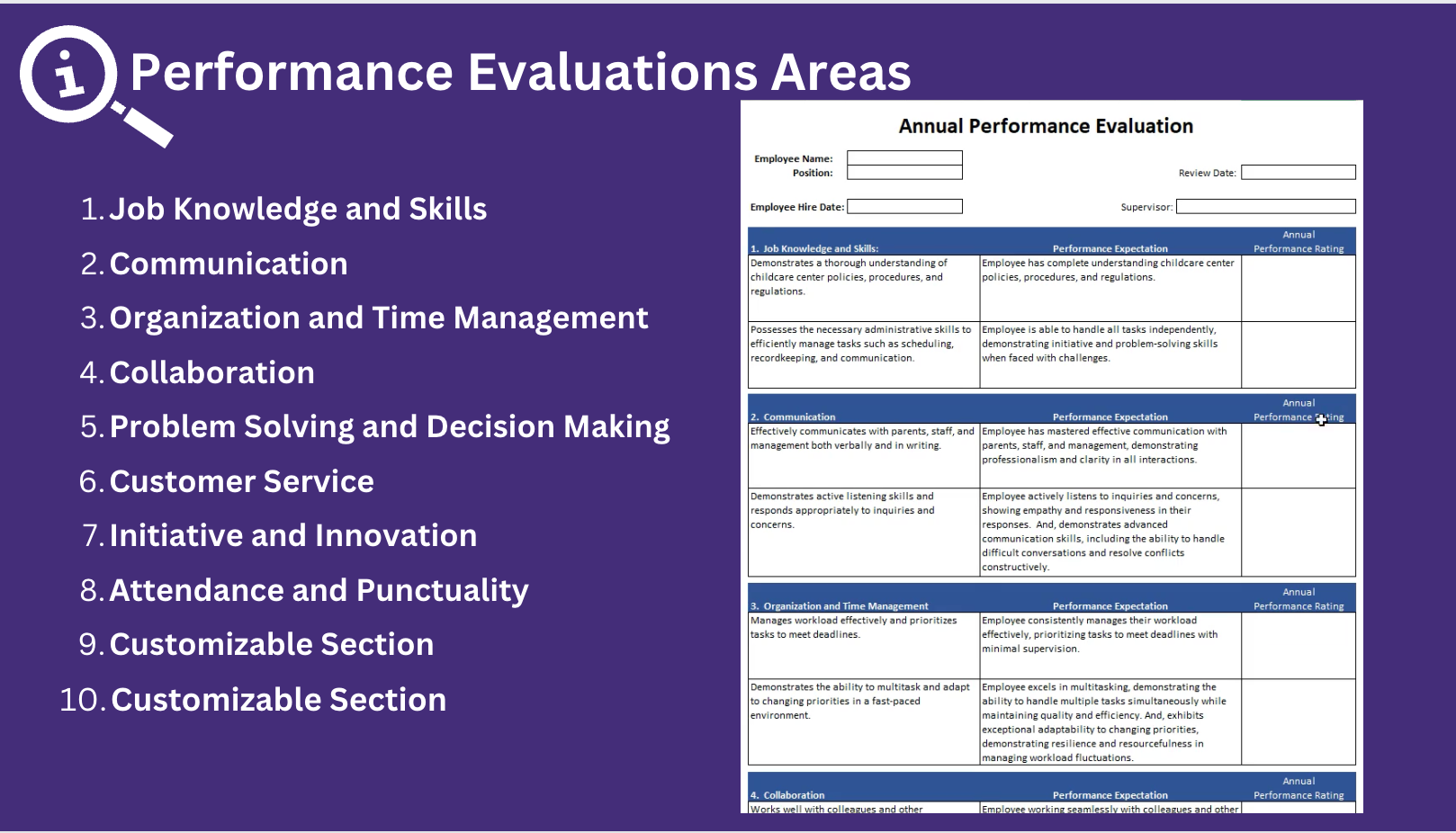 Administrative Office Performance Evaluation Admin For You