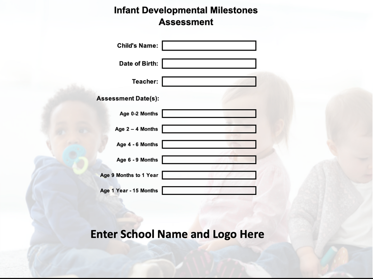 Student Assessment - Infant – Admin For You