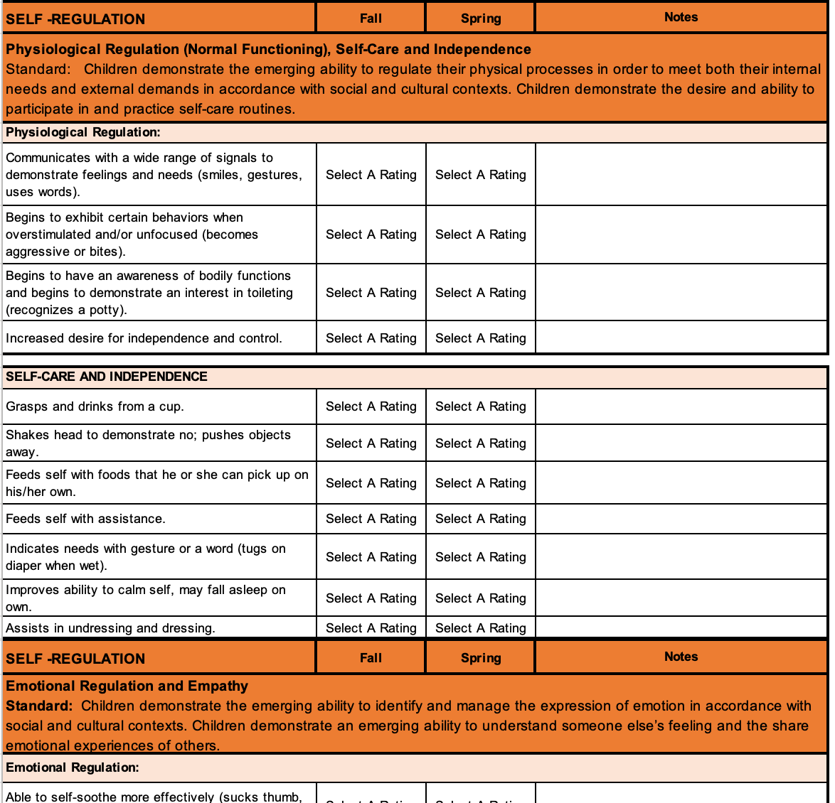 Student Assessment - Toddler