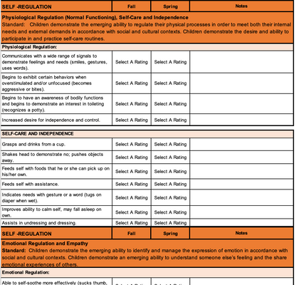 Student Assessment - Toddler