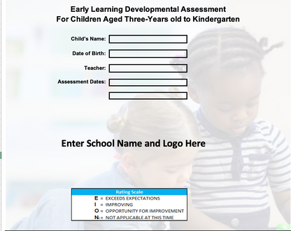 Student Assessment - Ages 3 - Kindergarten