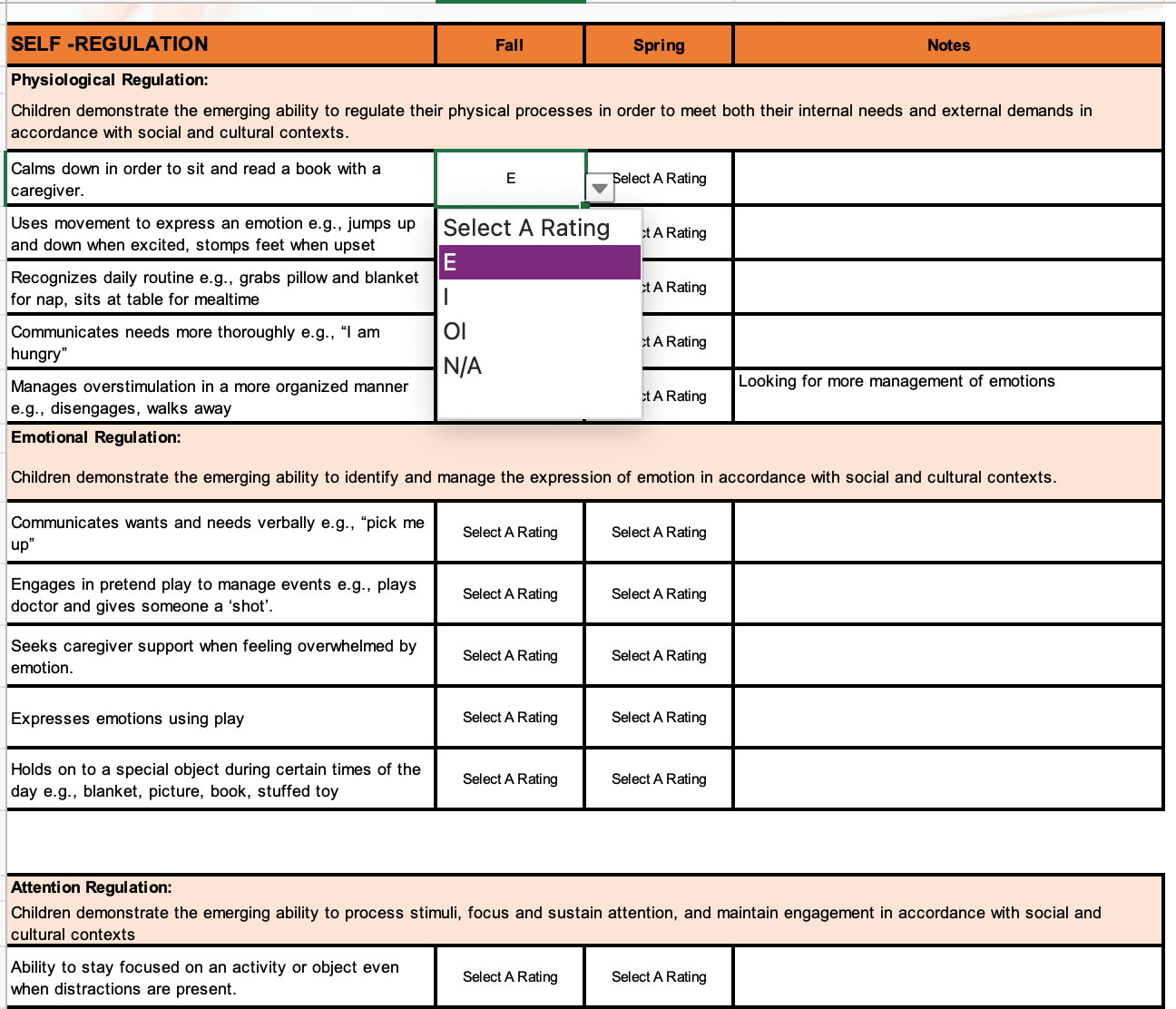 Student Assessment - Ages Two to Three