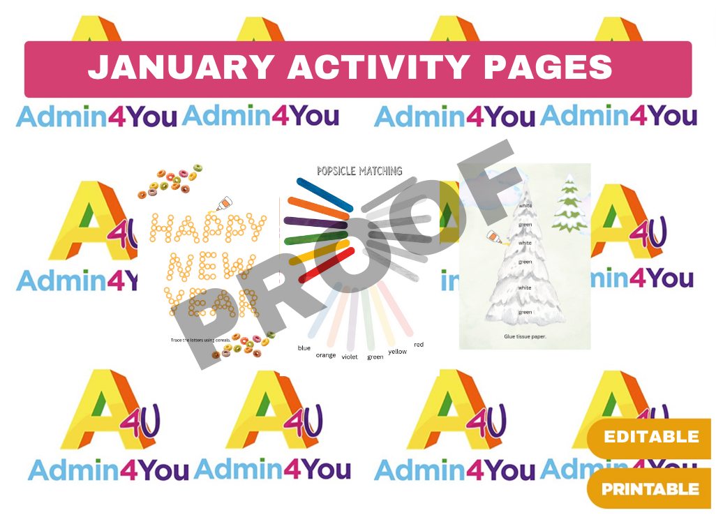 January Activity Pages
