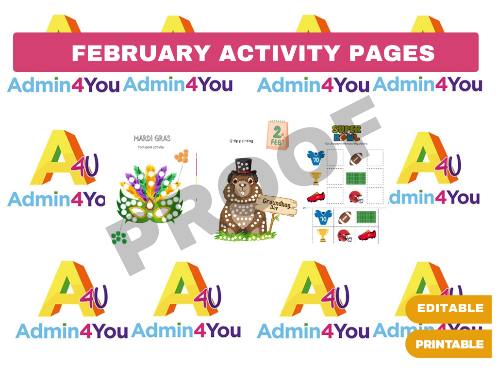 February Activity Pages