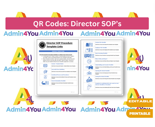 QR Codes for Director Standard Operating Procedures (SOP'S)