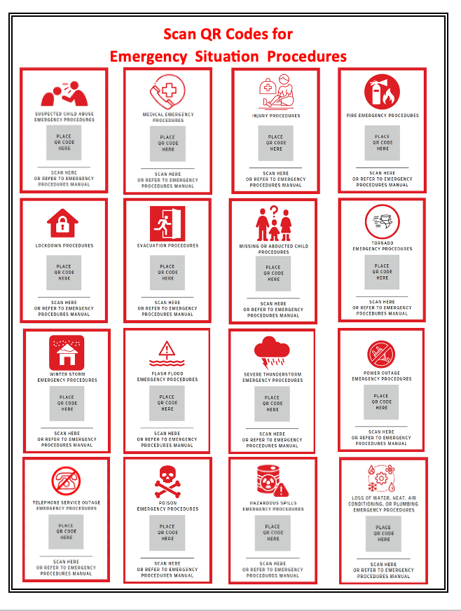 QR Codes for Emergency Standard Operating Procedures (SOP's)