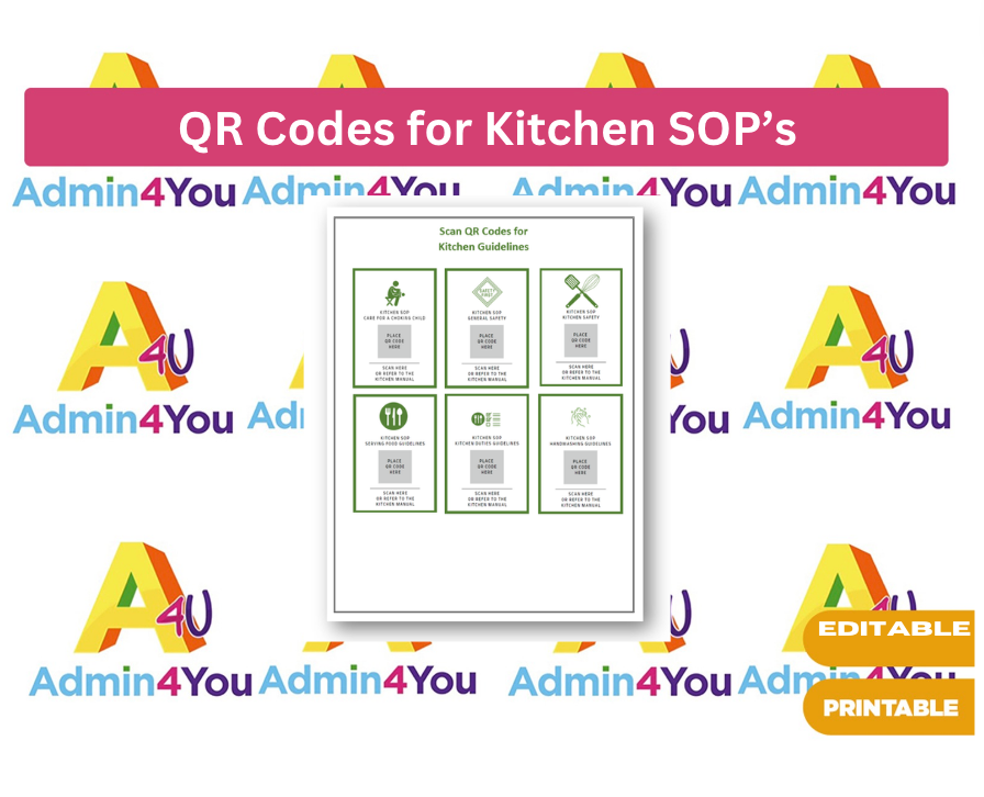 QR Codes for Kitchen Standard Operating Procedures (SOP's)