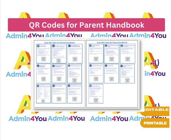 QR Codes for Parent Handbook – Admin For You