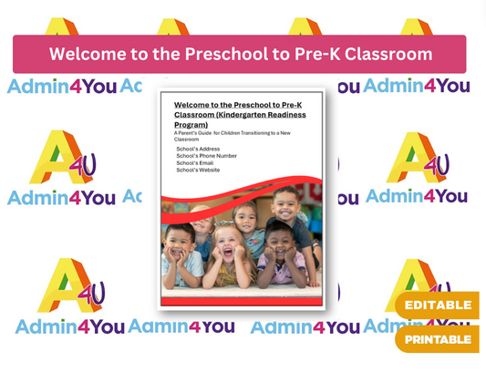 Welcome Guide to the Preschool to Pre-K Classroom (Kindergarten Readiness Program