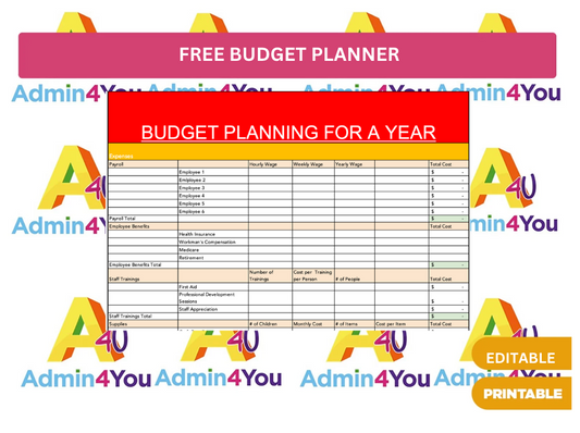 FREE BUDGET PLANNER!