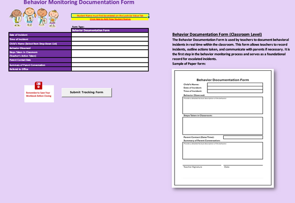 Childcare Behavior Monitoring Procedure and Tracking System – Admin For You