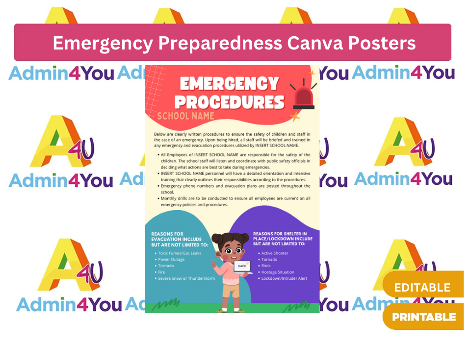 Emergency Preparedness Canva Posters