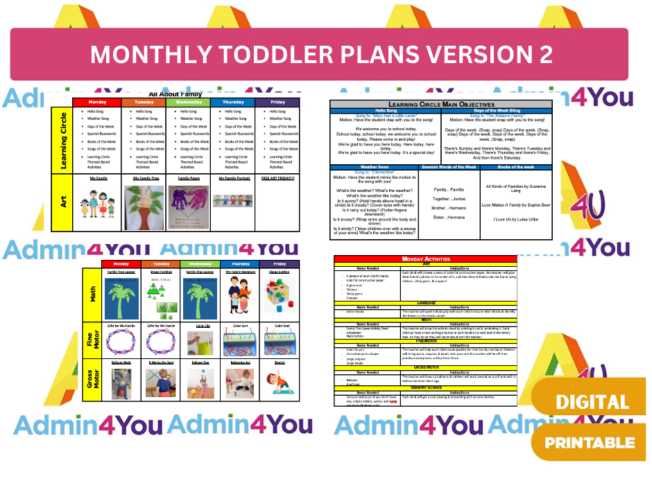 April Toddler Lesson Plans Version 2