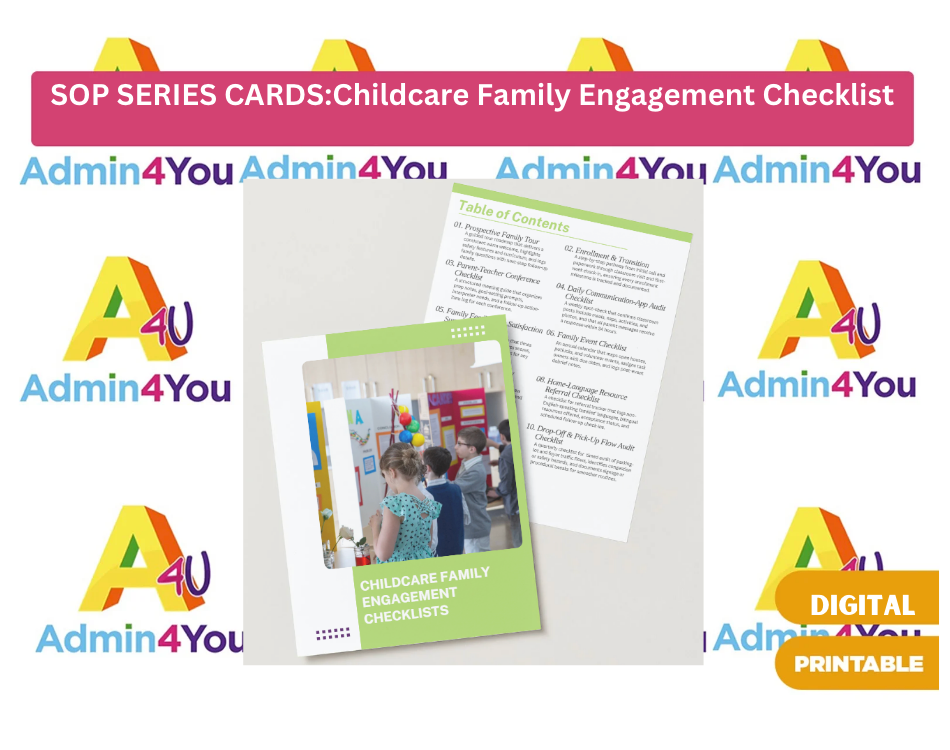SOP Series: Childcare Family Engagement Checklist Bundle (Canva)