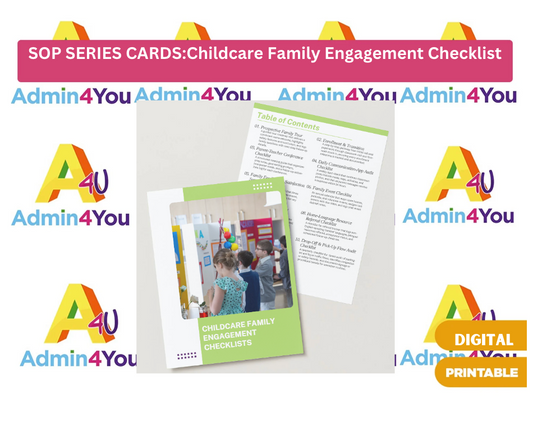 SOP Series: Childcare Family Engagement Checklist Bundle (Canva)