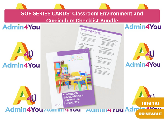 SOP Series: Classroom Environment and  Curriculum Checklist Bundle