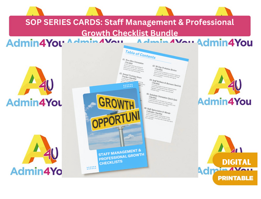 SOP Series: Staff Management and Professional Growth Checklist Bundle