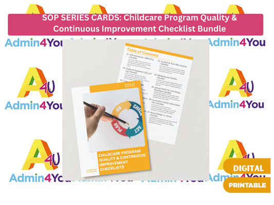 SOP Series: Childcare Program Quality and Continuous Improvement Checklist Bundle