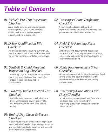 SOP Series: The Complete Childcare Compliance and Quality Checklist Binder