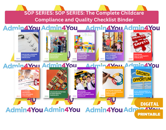 SOP Series: The Complete Childcare Compliance and Quality Checklist Binder