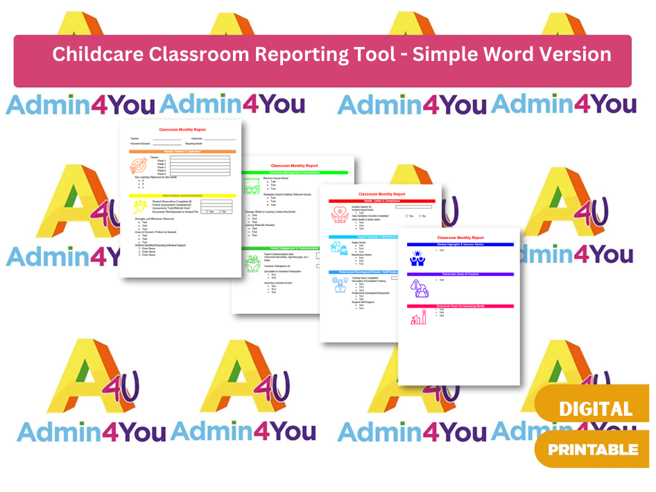 Reporting In Classroom Classroom Monthly Reporting Tool (Word Template) – Admin For You