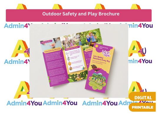 Outdoor Safety and Play Brochure - Editable Canva Pro Template