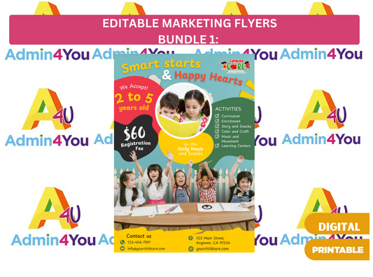 Editable Marketing Flyers for Your Childcare Business