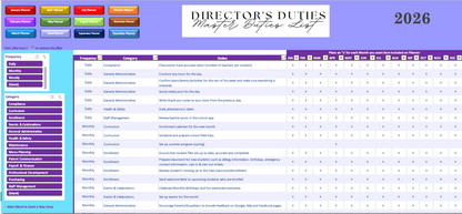 Director's Duties Tracker, Workbook and Planner 2026