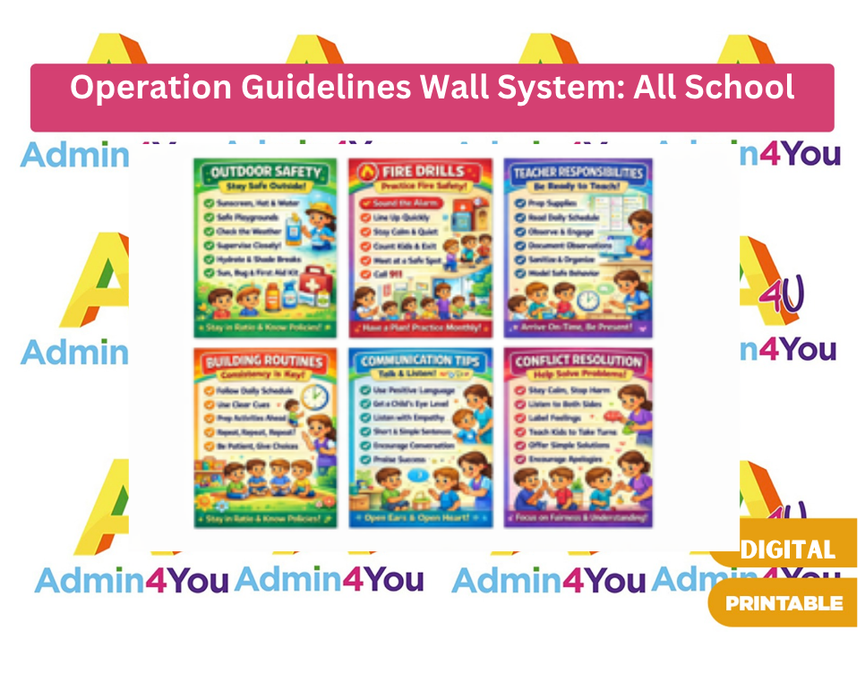 The Childcare Operating Guidelines Wall System: All School Posters