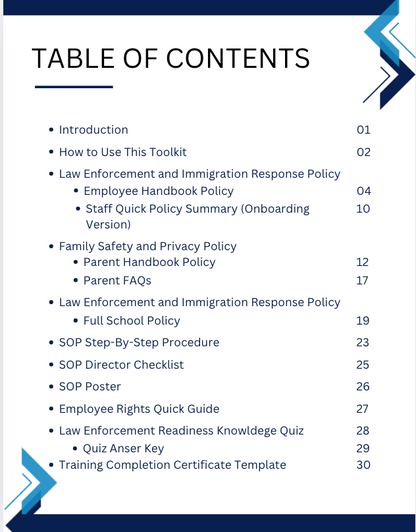Childcare Law Enforcement Readiness Toolkit