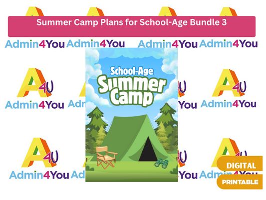 Summer Camp Plans for School-Age (Bundle 3)