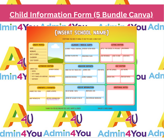 Child Information Form Bundle