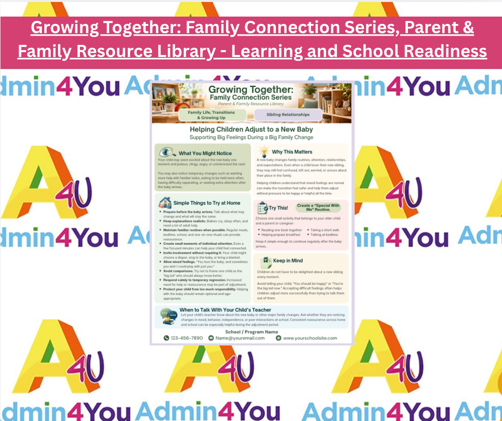 Growing Together: Learning and School Readiness Bundle
