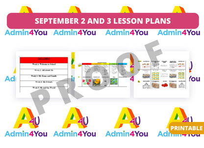 September 2's and 3's Lesson Plans