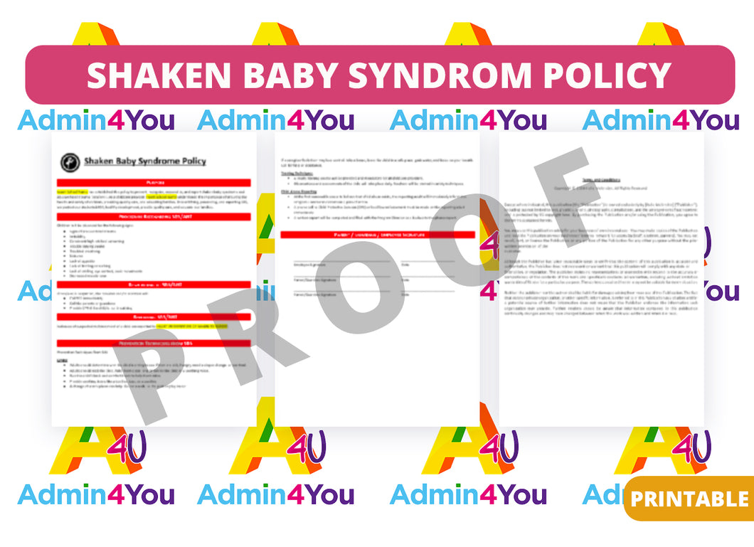 Shaken Baby Syndrome Policy (SBS)